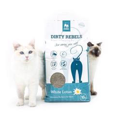 Kattsand Dirty Rebels Med doft av vita lotusblommor 10kg